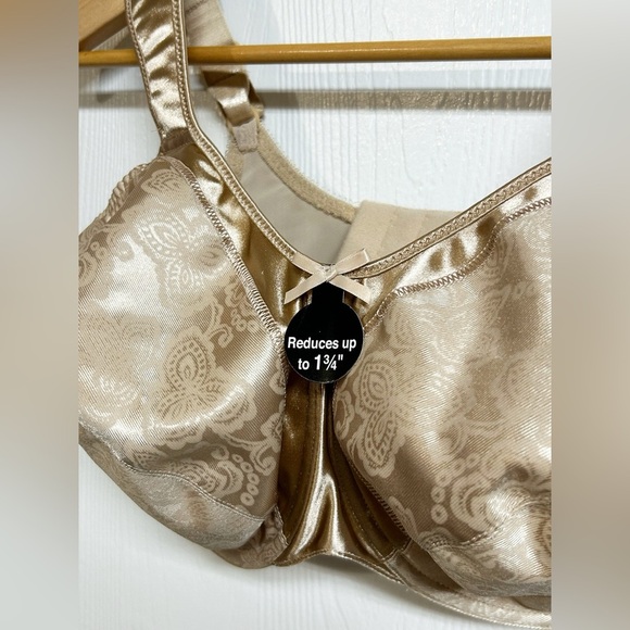 Bali Satin Tracings Underwire Minimizer Bra Nude 40DDD NWT - Picture 4 of 9